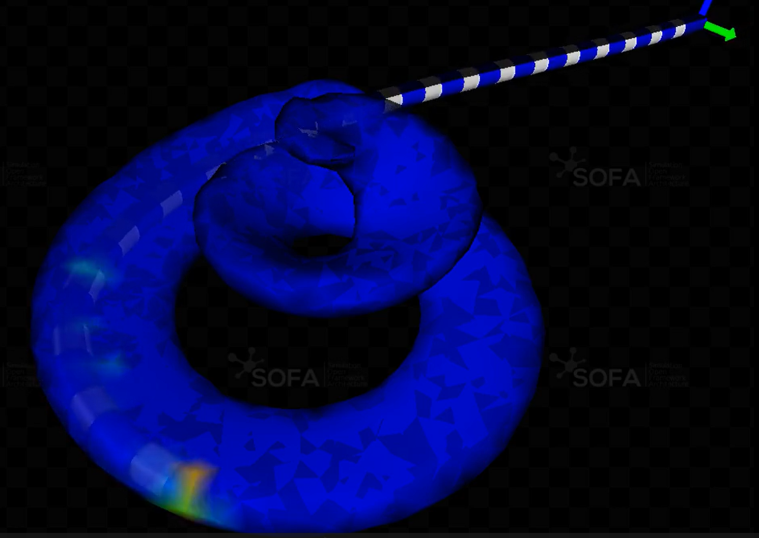 Modélisation de l'insertion d'un implant dans la cochlée